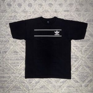 Adidas Originals Black Trefoil logo T-shirt